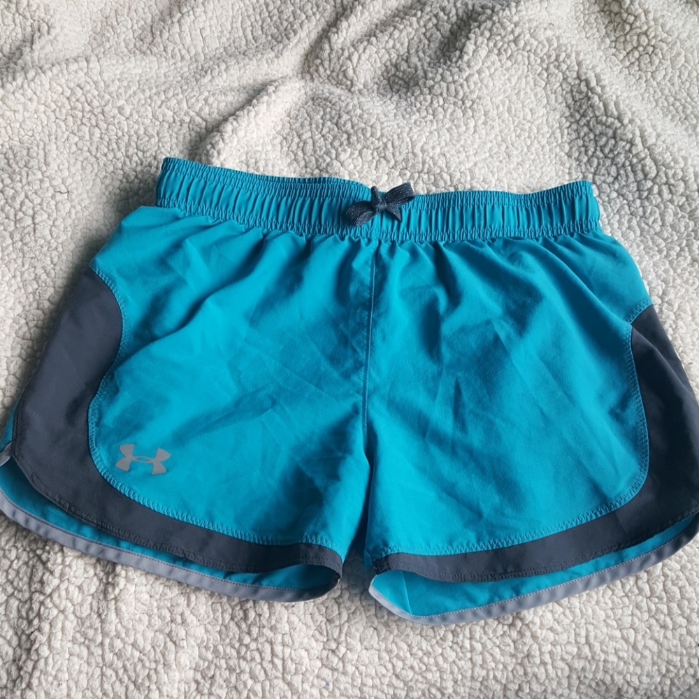 Under Armour teal running shorts